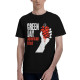Men's Green Day American Style T shirt Black