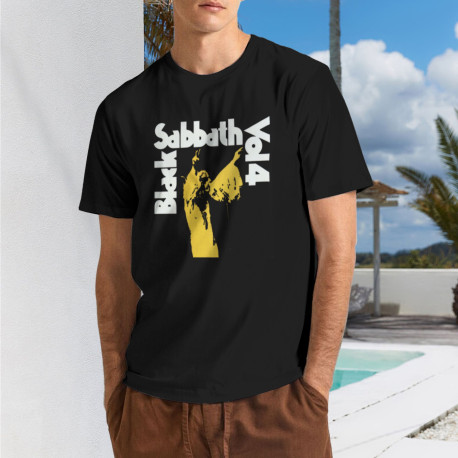 Men's Black Sabbath Black Graphic T-shirts Black