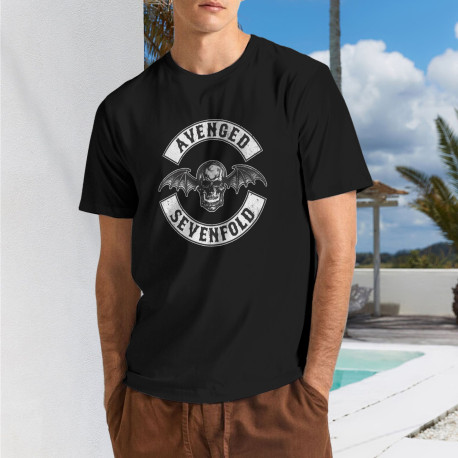 Men's Avenged Sevenfold United States T-shirts Blacks