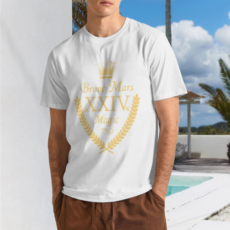 Men's Bruno Mars Art T-shirt White