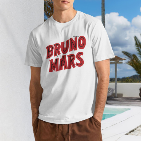 Men's Bruno Mars Logo Tshirts White