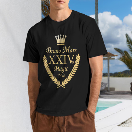 Men's Bruno Mars Logo Tshirts Black